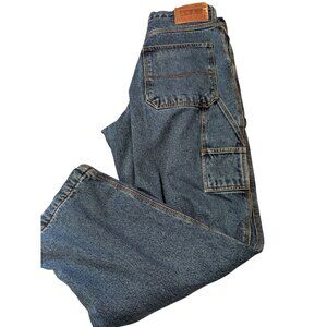 Moose Creek Mens Relaxed Fit Denim Carpenter Jeans 34x32(34x31) Fleece Lined -lp